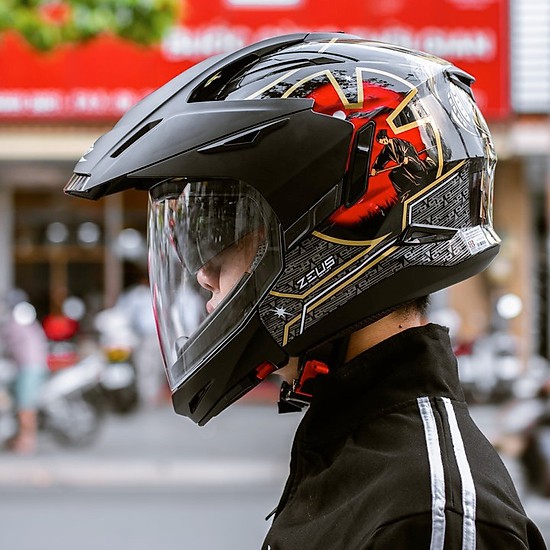 Mũ bảo hiểm fullface rút hàm ZEUS 613B