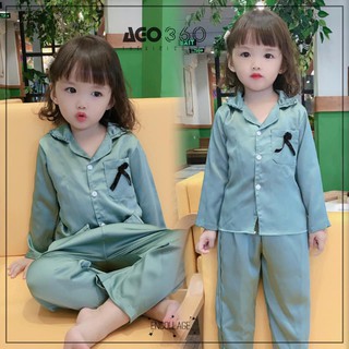 Bộ Pijama Lụa Cho Bé Gái 8-28kg skids store