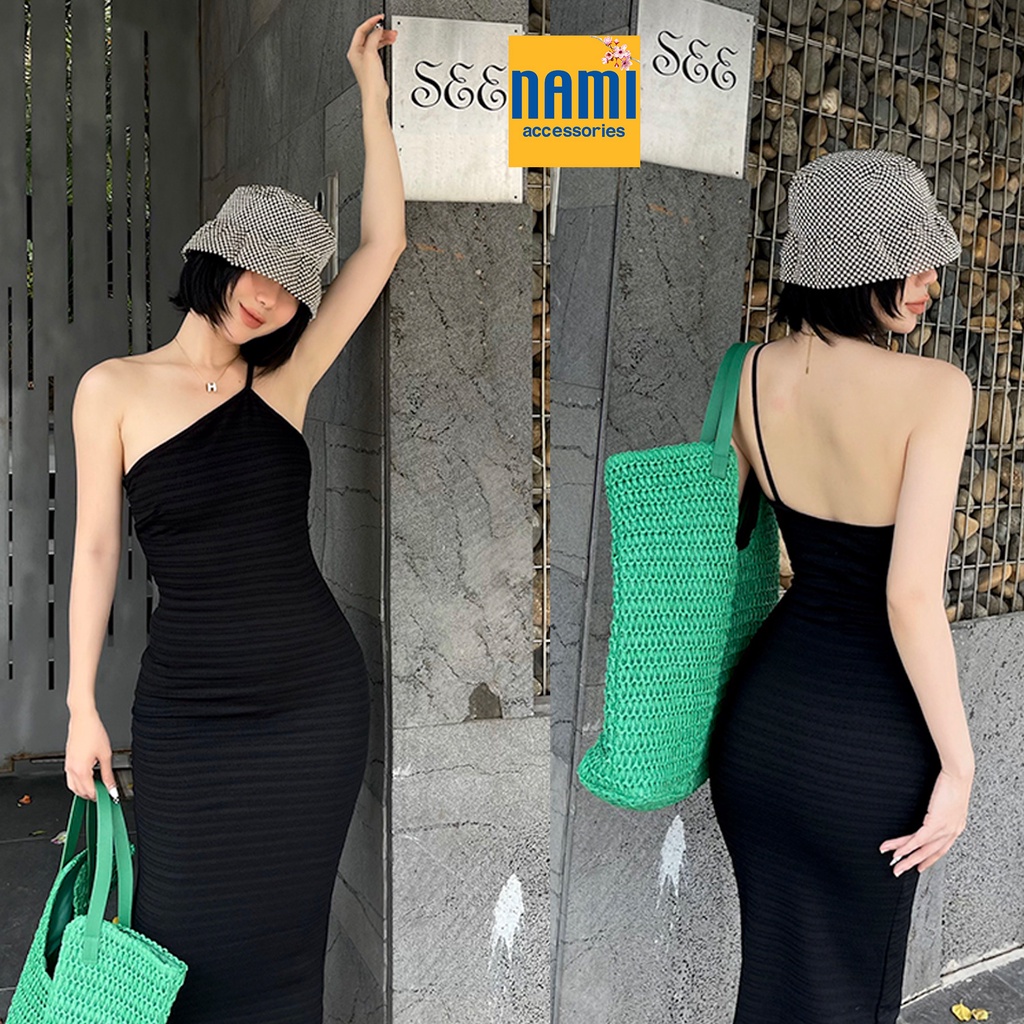 ( HÀNG CHUẨN ĐẸP ) Đầm Ôm Body Lệch Vai Đơn Giản Nổi Bật Gợi Cảm Sexy - ATNU028