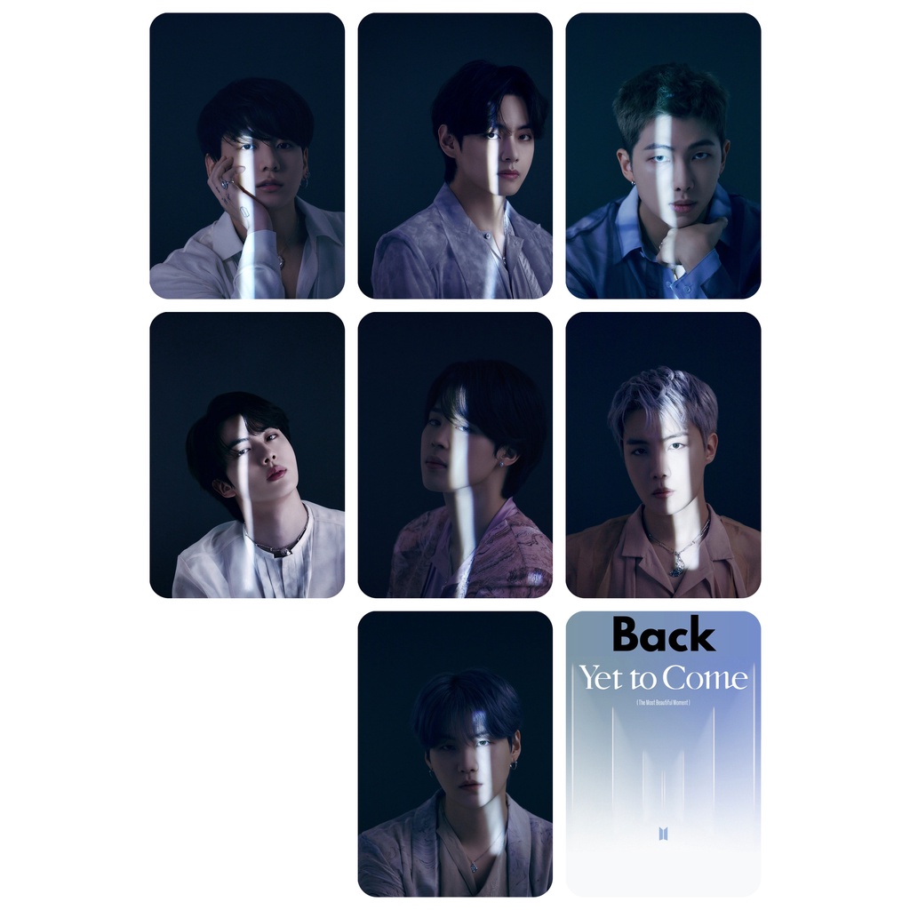 Set 8 card giấy bo góc in 2 mặt ảnh nhóm BTS - Proof có nhiều mẫu chọn