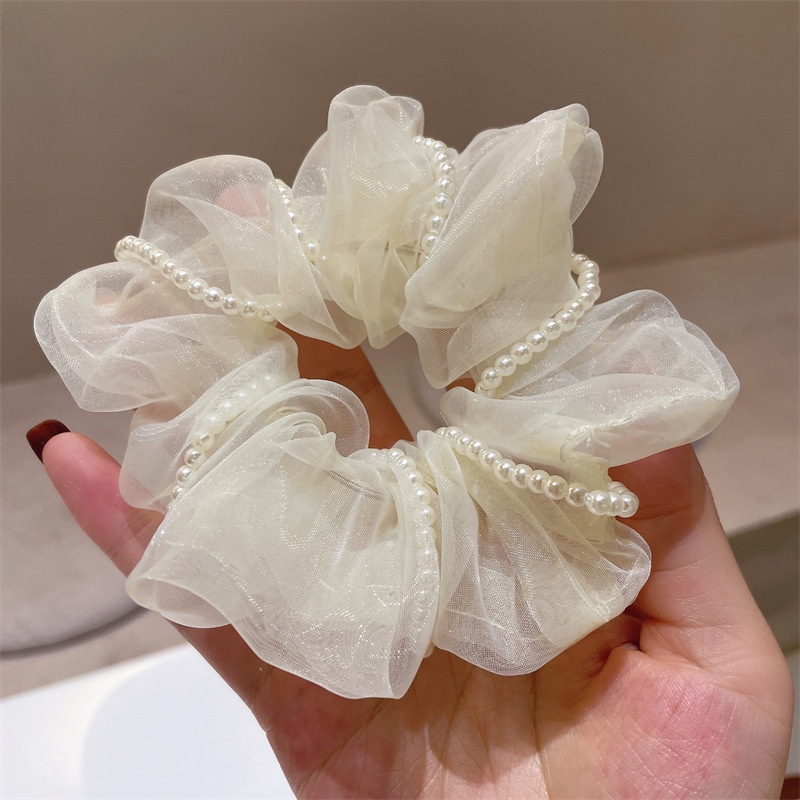 Dây Cột Tóc Vải organza Phong Cách Hàn Quốc Dễ Thương Cho Nữ