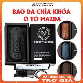 Bao da chìa khoá ô tô mazda 2, mazda 3, mazda 6, cx5, cx8... bọc chìa khoá ô tô bảo vệ chống xước, va đập