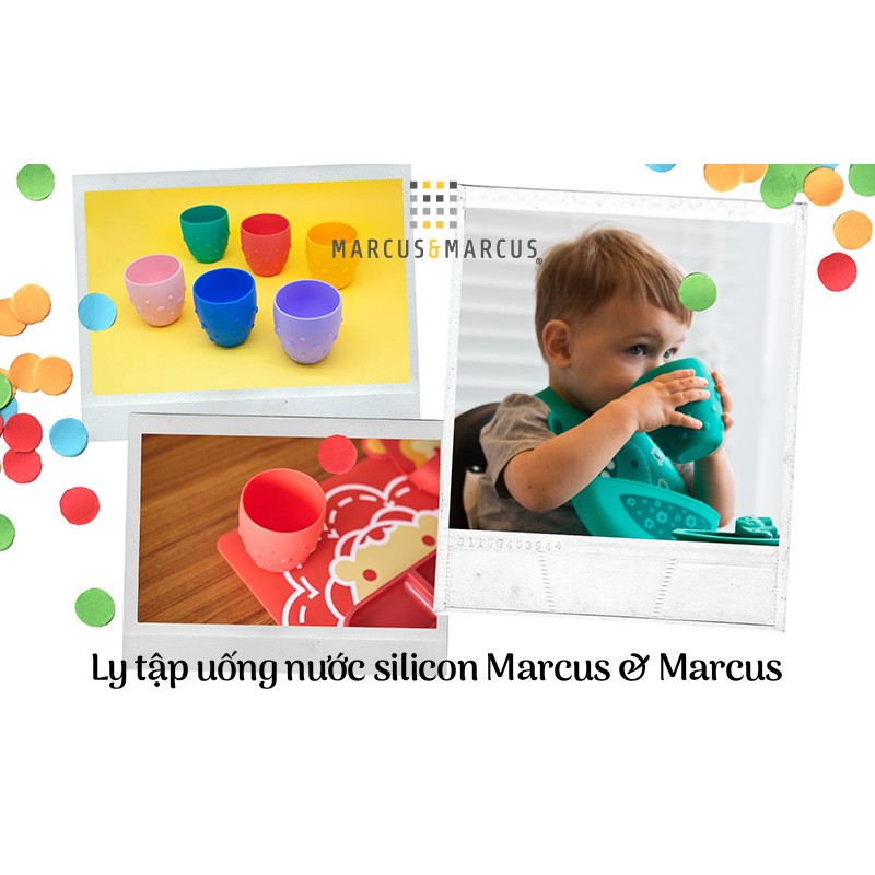 Ly tập uống nước silicon cho bé Marcus &amp; Marcus, từ 2 tuổi - Pokey