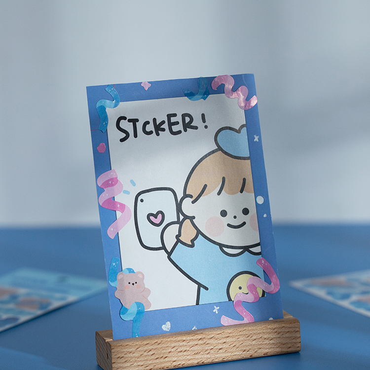 Set 2 tờ nhãn dán trang trí sổ tay/nhật ký nhiều mẫu xinh xắn tiện dụng