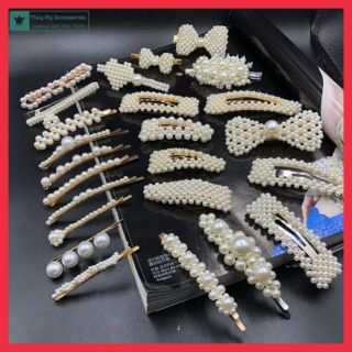 Kẹp tóc ngọc trai nhân tạo nữ tính cho bạn nữ
