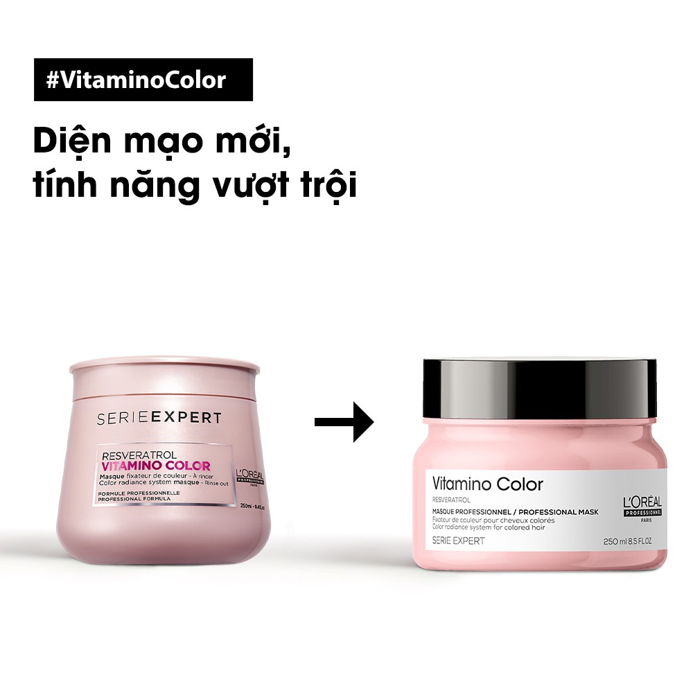 [Mã COSPPD05 giảm 10% đơn 400K] Dầu hấp giữ màu tóc nhuộm L'Oréal Professionnel Serie Expert Vitamino Color 250ml