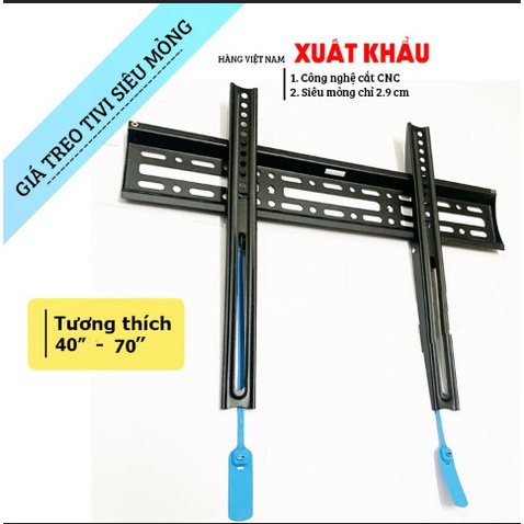 Giá Treo Tivi Siêu Mỏng A3F 40 - 50 - 55 - 65 - 70 Inch / Giá Treo Tivi Phẳng Tường Cố Định - Tải Trọng 68 Kg