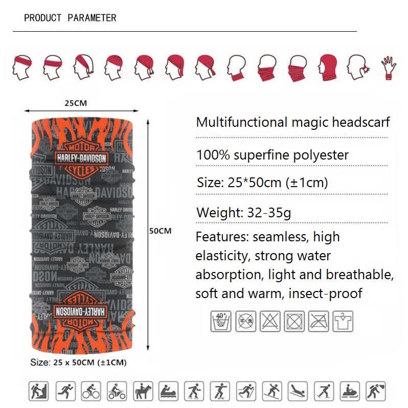 Harley Magic Khăn Trùm Đầu Xe Máy Ngoài Trời