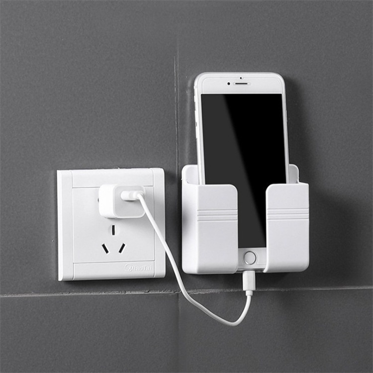 Oxygen072 Wall Mount Phone Holder Adhesive Type Multipurpose Charger Stand for Bedroom Living Room Bathroom Hộp Lưu Trữ Gắn Trên Tường