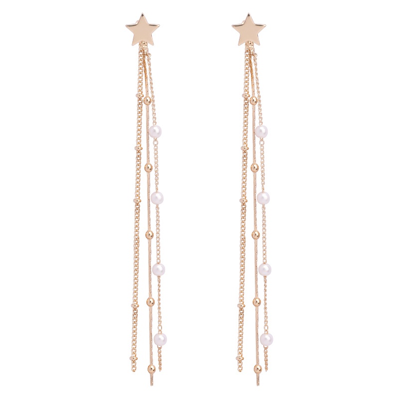 Khuyên tai tua rua dài phong cách Hàn Quốc