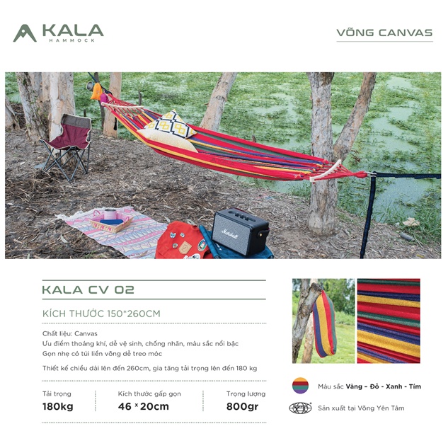 Võng dã ngoại Canvas KALA Hammock