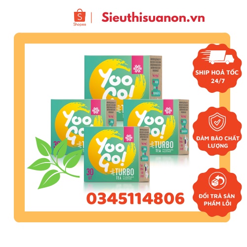 Thực phẩm bảo vệ sức khỏe Trà thảo mộc YOO GO Turbo tea (Thải độc, giảm cân) mẫu mới của trà T body