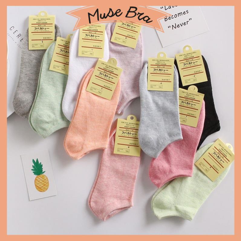 [Giá sỉ] Set 5~ 10 Đôi Tất Unisex Xuất Nhật Nhiều Màu