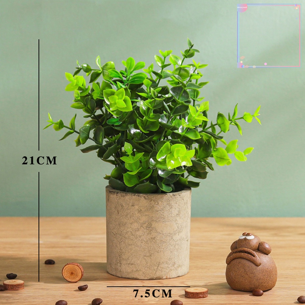 1 Bộ Chậu Cây Nhân Tạo Bằng PVC Thân Thiện Với Môi Trường Trang Trí Bàn