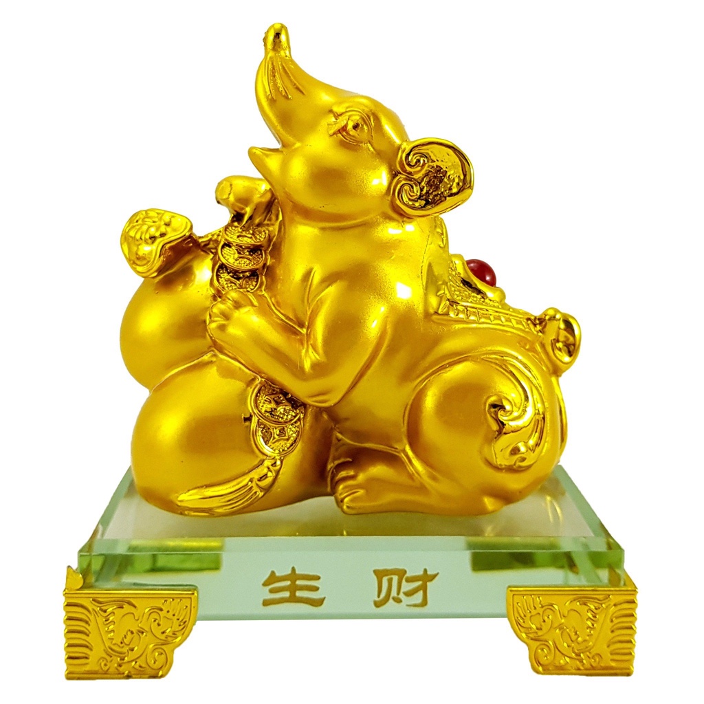 Tượng 12 Con Giáp Phong Thủy Nhủ Vàng Đế Kính