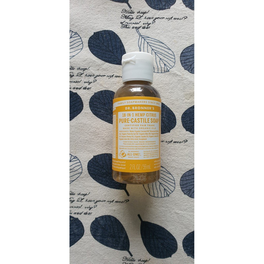 XÀ PHÒNG CASTILE TẮM GỘI ĐA NĂNG DR BRONNER'S 18 IN 1 59ML (2OZ)