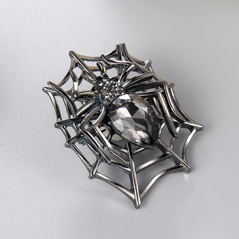 Ghim Cài Áo Hình Nhện Lưới Nhện Đính Đá Màu Sắc Cổ Điển Thời Trang Cho Nam Và Nữ
