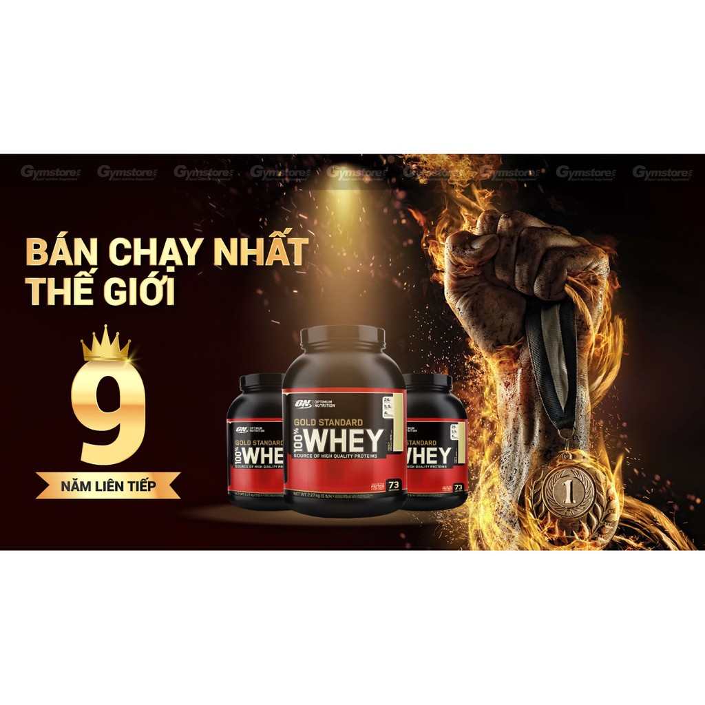 Whey Protein GOLD STANDARD ON 5Lbs - 2,3kg  Sữa Tăng Cơ Phát Triển Cơ Bắp Tối Ưu, Nhập USA 100%