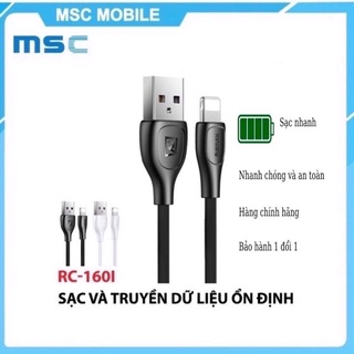 Cáp sạc micro usb/lightning/typec 2.1a remax rc-160