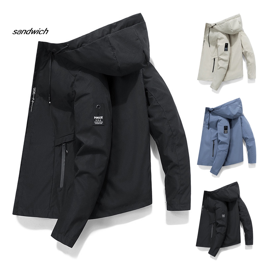 Áo Khoác Dây Rút Phối Túi Thời Trang Đường Phố Cá Tính Cho Nam