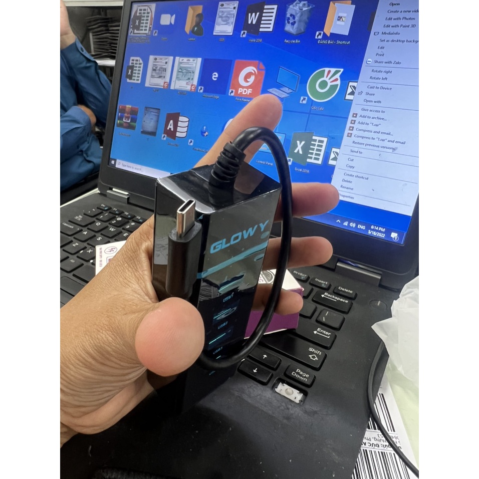 Hub chia cổng USB 3.0 và 2.0 Glowy - Chính hãng - Bảo hành 12 tháng !!! .