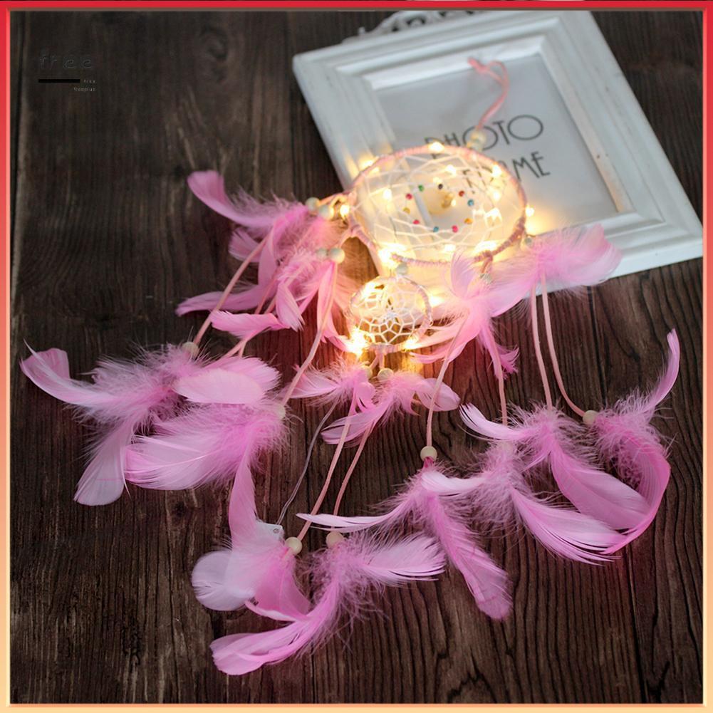 Dream Catcher Gắn Đèn Led Treo Trang Trí