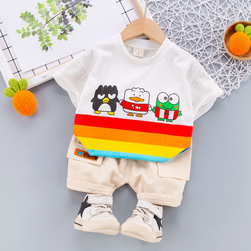 Set Áo Thun Tay Ngắn & Quần Short Cho Bé Trai 6 Tháng - 4 Tuổi