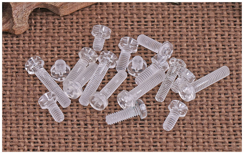 Bộ Ốc Vít Đầu Tròn Bằng Nhựa Trong Suốt M3 M4 M5 M6