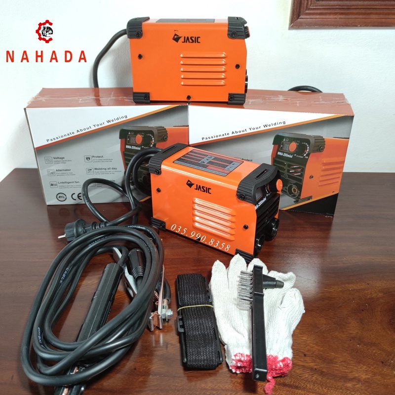 Máy Hàn Mini Jasic 200 Cầm Tay Chính Hãng Siêu Nhỏ Gọn Tiện Lợi Chuyên Que 2,5 Li TẶNG GĂNG TAY VÀ CHỔI ĐÁNH SỈ HÀN