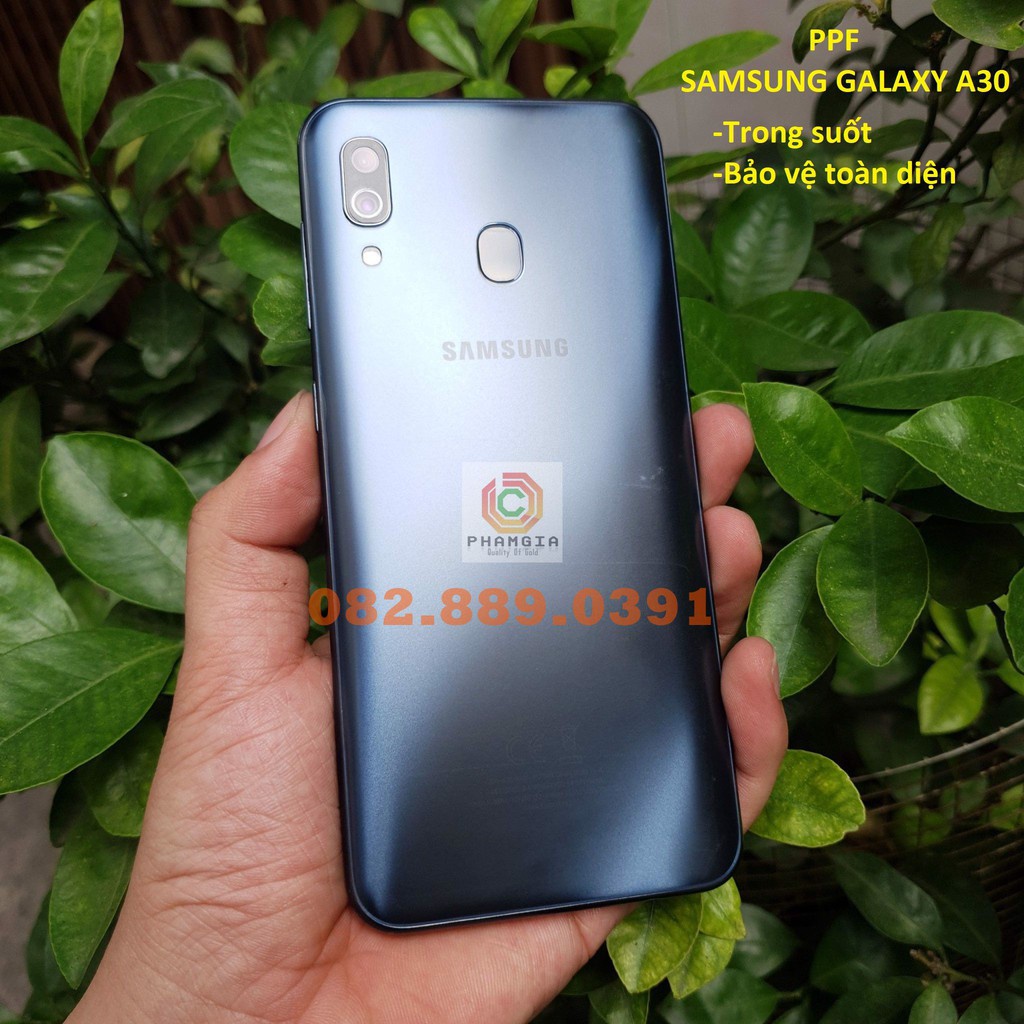 Dán mặt sau PPF Samsung a50 a50s full viền, trong suốt, chống trầy xước, xịn usa