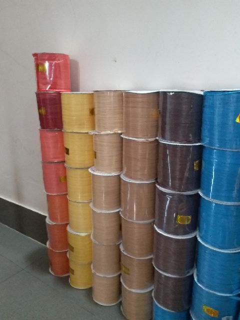 Sợi cọ raffia màu loang thanh lý dọn kệ