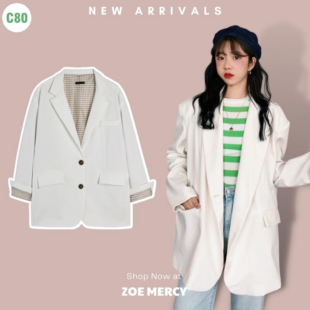 [SẴN] - Áo Blazer trắng (C80)