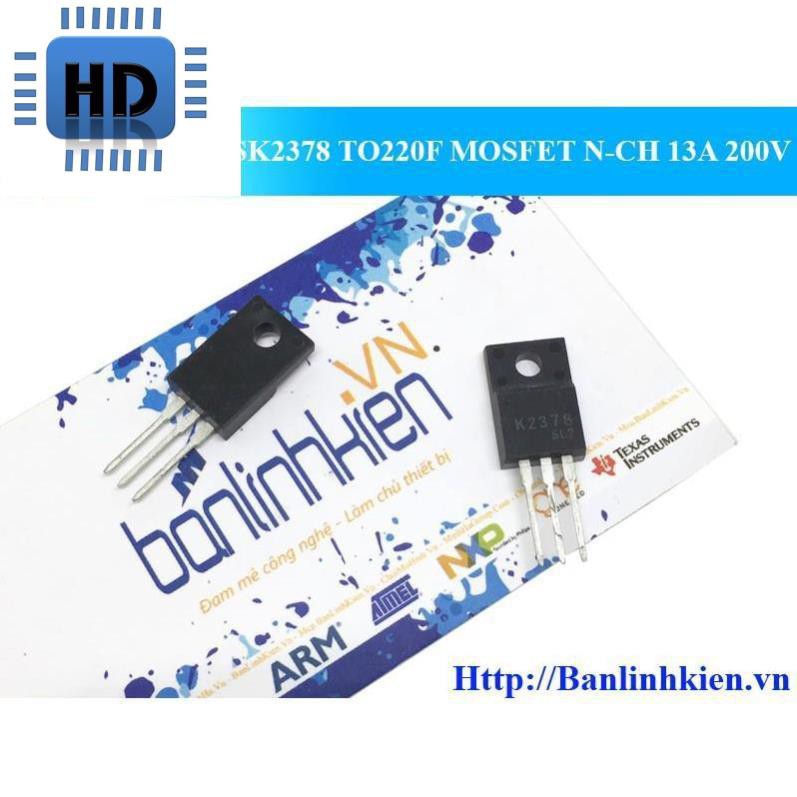 [HD] [Minh Hà] 2SK2378 TO220F MOSFET N-CH 13A 200V zin HD1