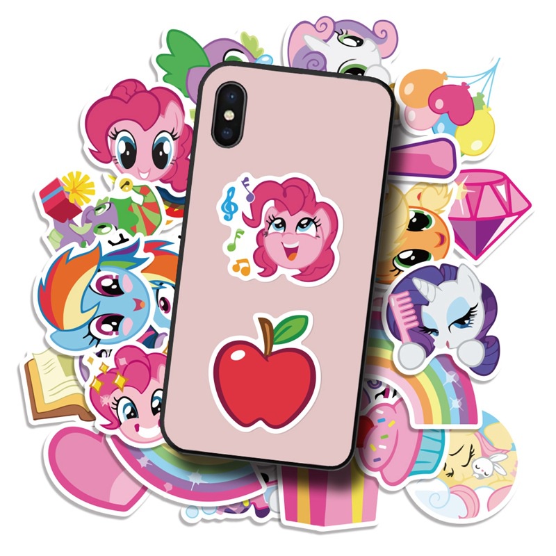 Bộ 10/40 Sticker Chống Thấm Nước Hình Hoạt Hình My Little Pony Dễ Thương