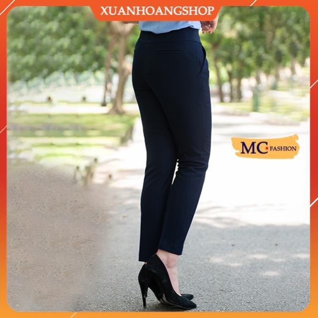 Quần Tây Nữ Mc Fashion Dáng Quần Âu Nữ, Kiểu Công Sở, Lưng Cao, Ống Côn, 3 Màu Đẹp(Đen, Xanh Tím Than, Ghi Xám) Q0279 .