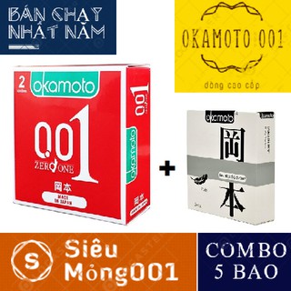 Bao cao su Okamoto 001 và Okamoto Purity Bao cao su Nhật bản siêu mỏng siêu xịn
