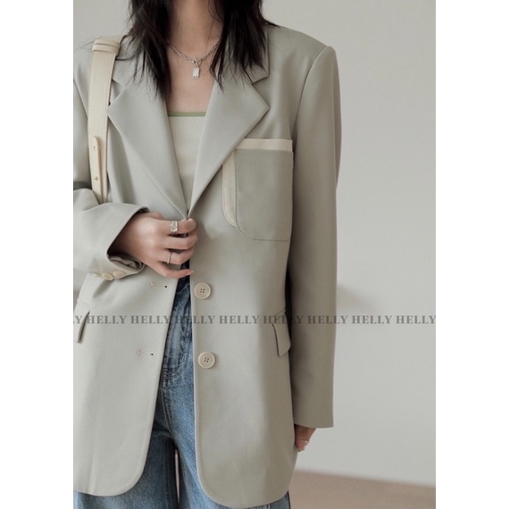 BLAZER NỮ FORM SUÔNG TÚI ĐẮP