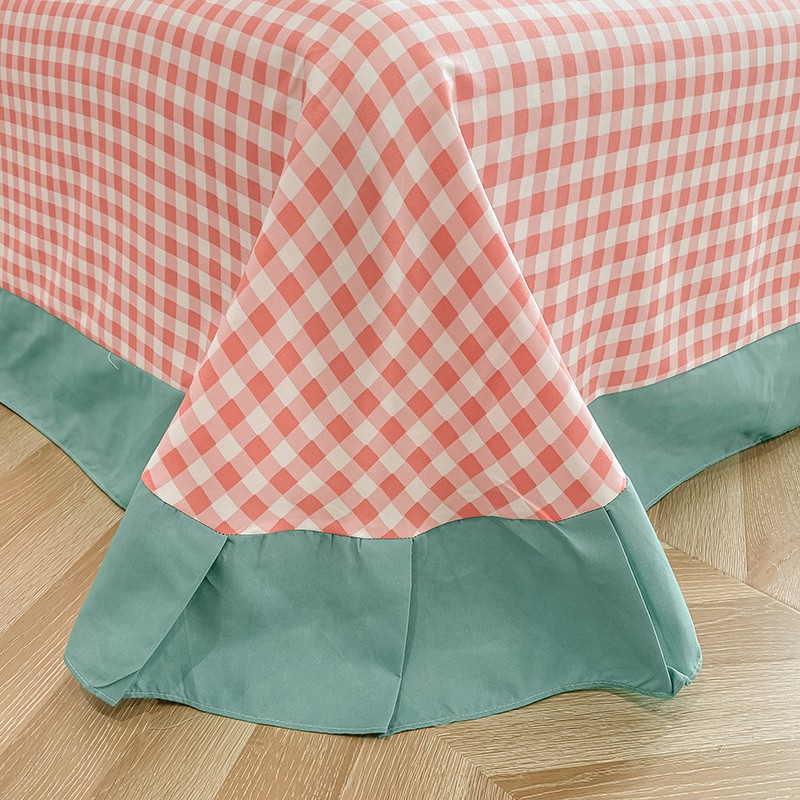 Bộ Chăn Ga Gối Cotton Bèo LIDACO Hoạt Hình 5D - Hoa Dâu Tây Màu 4