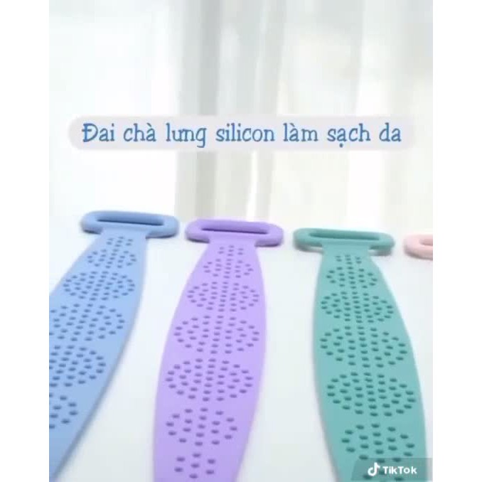 🔥𝐒𝐈𝐄̂𝐔 𝐇𝐎𝐓🔥 Dây Đai Chà Lưng 2 Mặt Đa Năng Silicon  Massage Tẩy Da Chết Khi Tắm