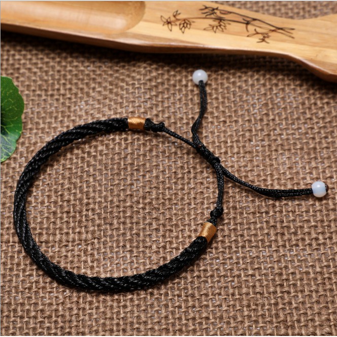 VÒNG ĐEO TAY CHỈ ĐỎ ĐEN MAY MẮN quà tặng cho bé