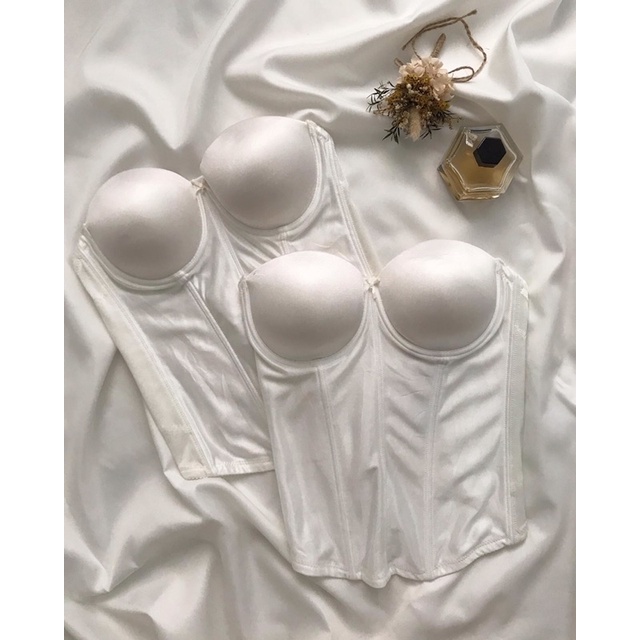 Áo corset trắng trơn 2hand