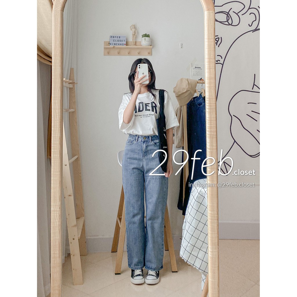 Quần jeans ống suông 500 (Ảnh thật)