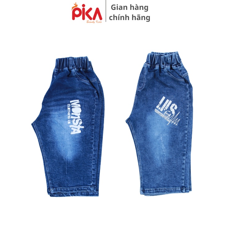 Quần áo trẻ em - Pika kids - Quần bò bé trai chất liệu jean mềm, co giãn - cho bé từ 25-42 kg