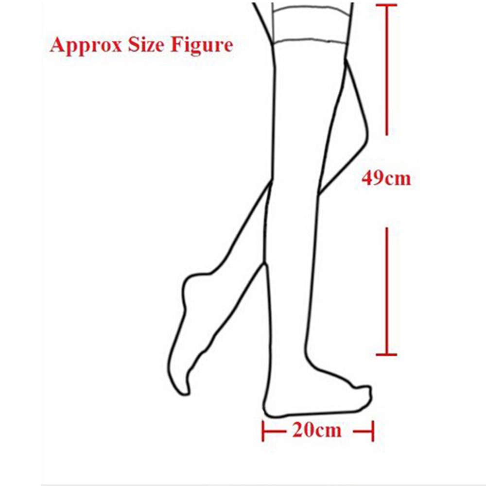 1 Đôi Vớ Cotton Dài Qua Gối Màu Trắng / Đen Thời Trang Gợi Cảm Cho Nữ