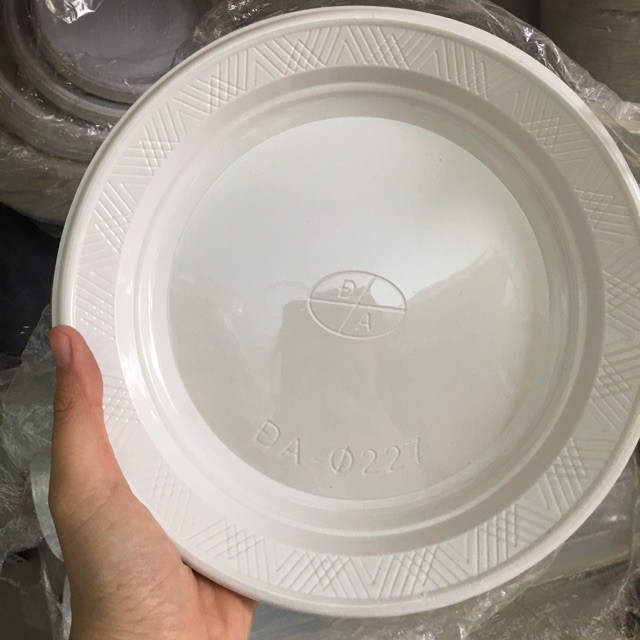 10 dĩa nhựa dùng 1 lần 11.8cm, 14 cm, 18 cm, ăn bánh sinh nhật, trái cây, dã ngoại - Plastic plate