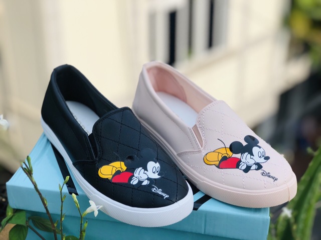 FALE SALE ✔️GIÀY LƯỜI MICKEY 2 màu ⚡ CHẤT sịn : new L