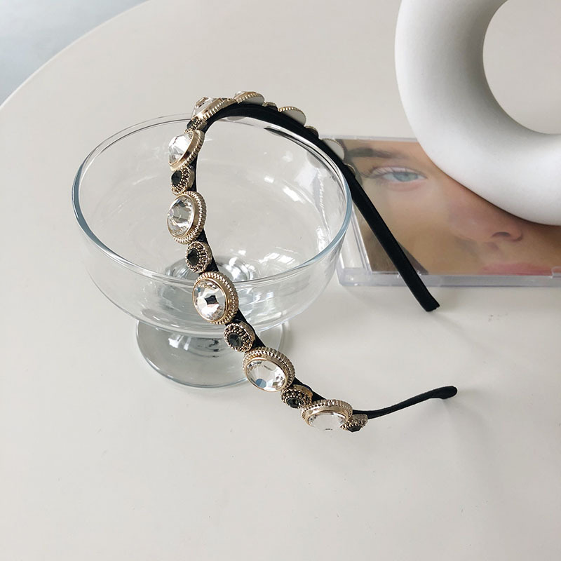 Băng đô cài tóc đính đá và ngọc trai nhân tạo phong cách Hàn Quốc mới