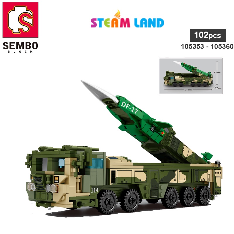 Đồ Chơi Lắp Ráp Xe Vận Tải Quân Sự – Sembo 105358 -Steamtoys