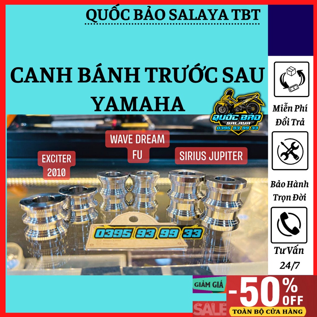 Canh bánh trước sau exciter sirius inox 304 lắp ráp như zin bảo hành trọn đời