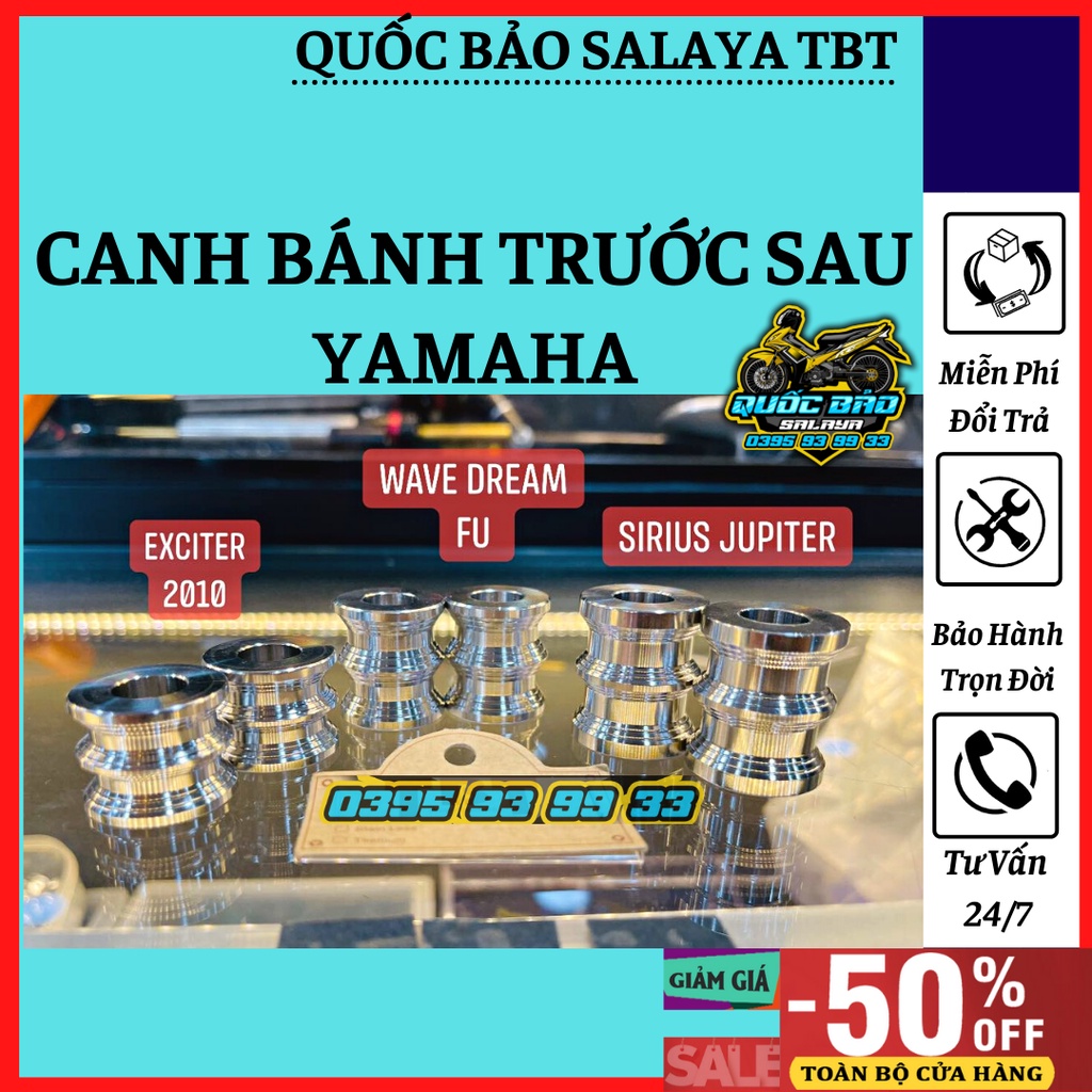 SALAYA TBT Canh bánh trước sau exciter sirius inox 304 lắp ráp như zin bảo hành trọn đời